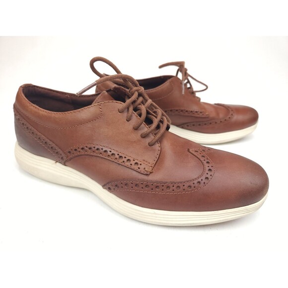 Cole Haan Grand OS Brown Wingtip Leather Dress Shoes C29414 Mens Size 7.5 M US - Picture 3 of 11